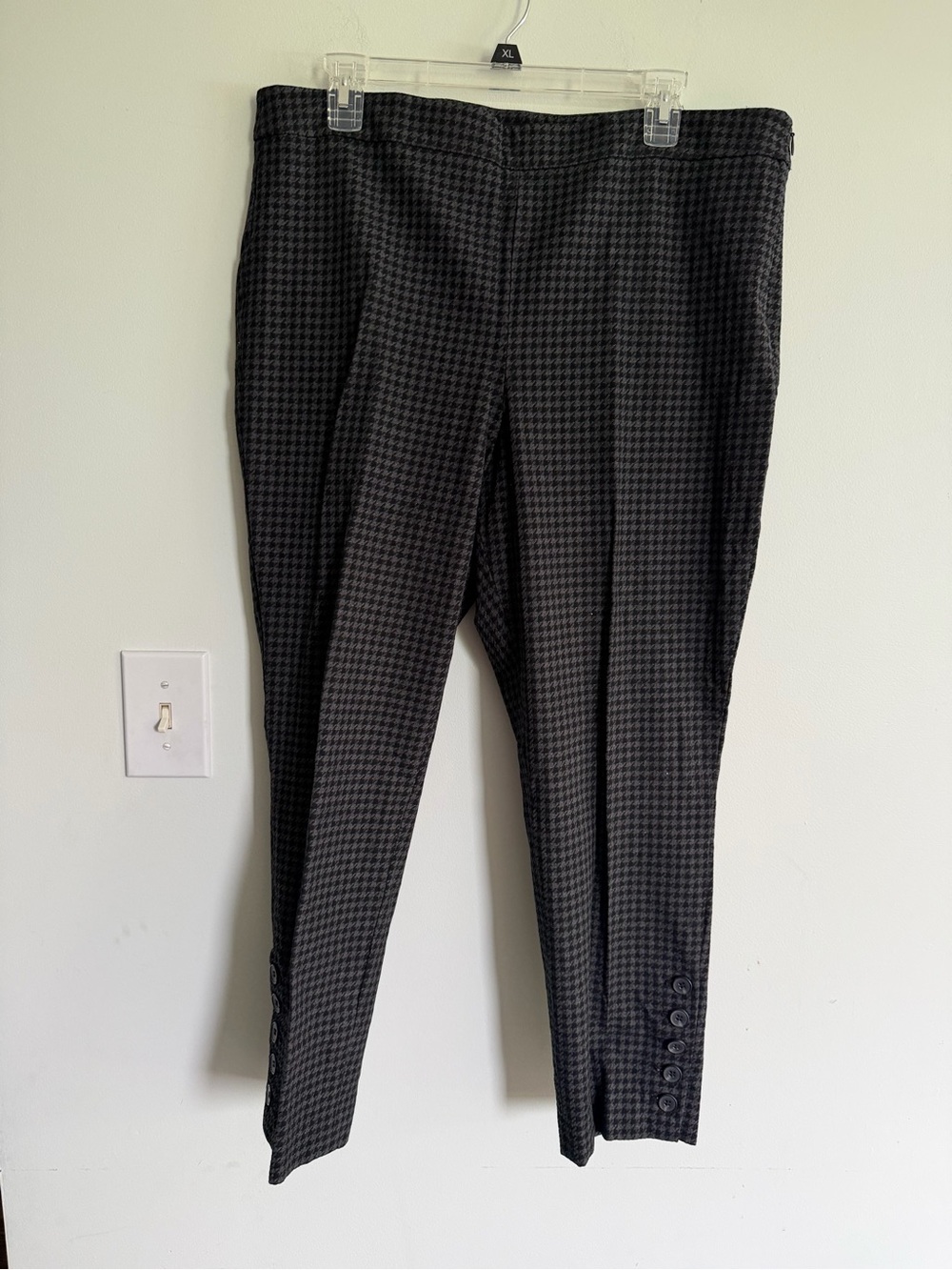 Talbots  Chatham Ankle Black Houndstooth Dress Pants